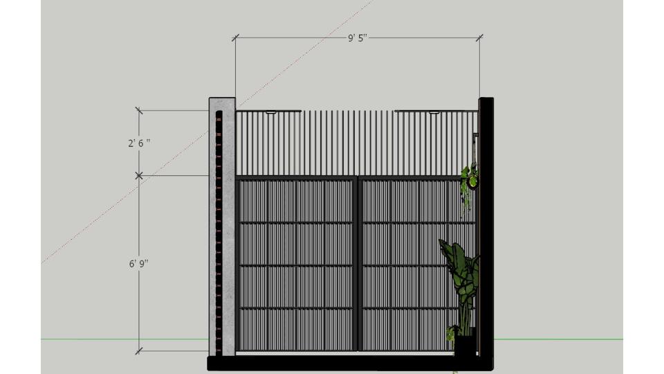 Porch area decorative main door view