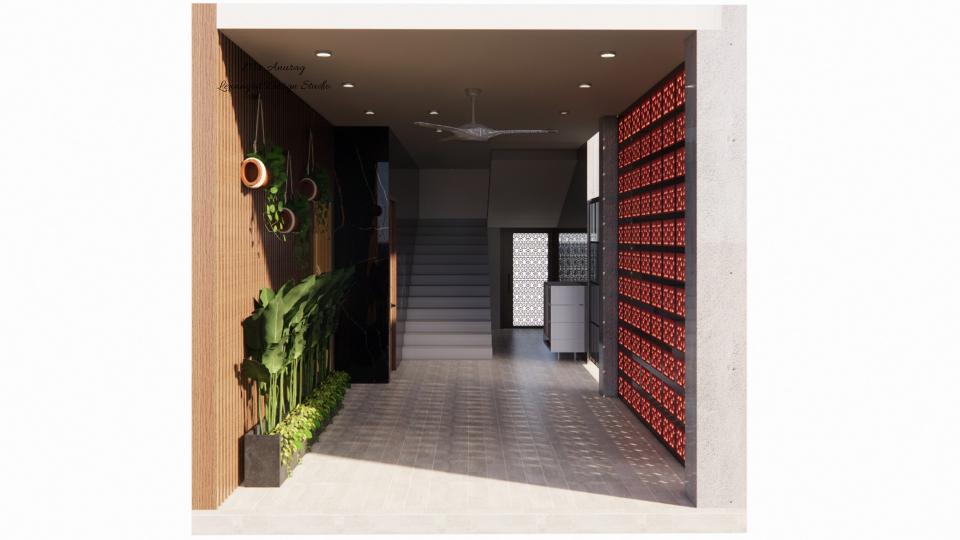 Porch area passage view and stair case view