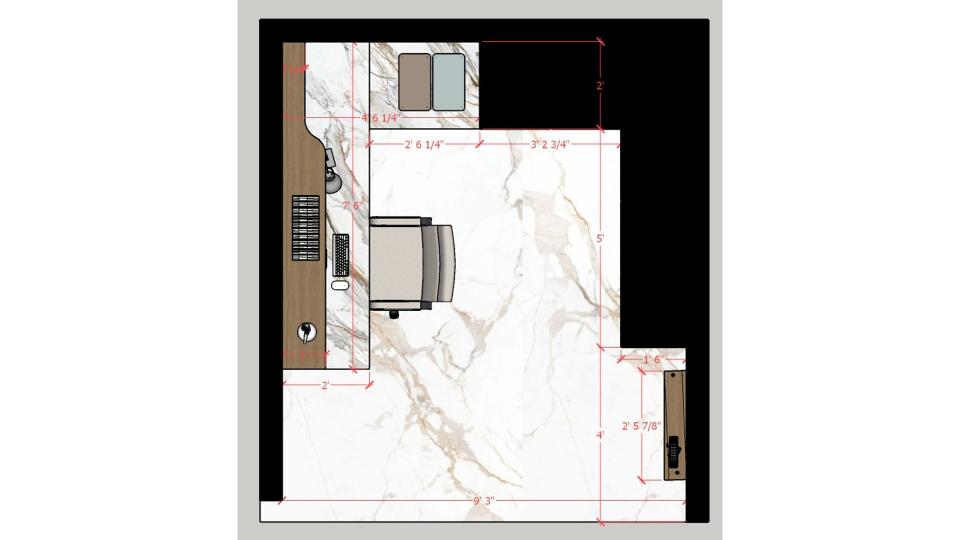 study room top view, study room dimensions, storage room top view