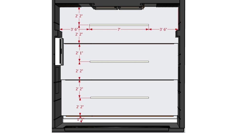 Theater room false ceiling view  2d dimensions