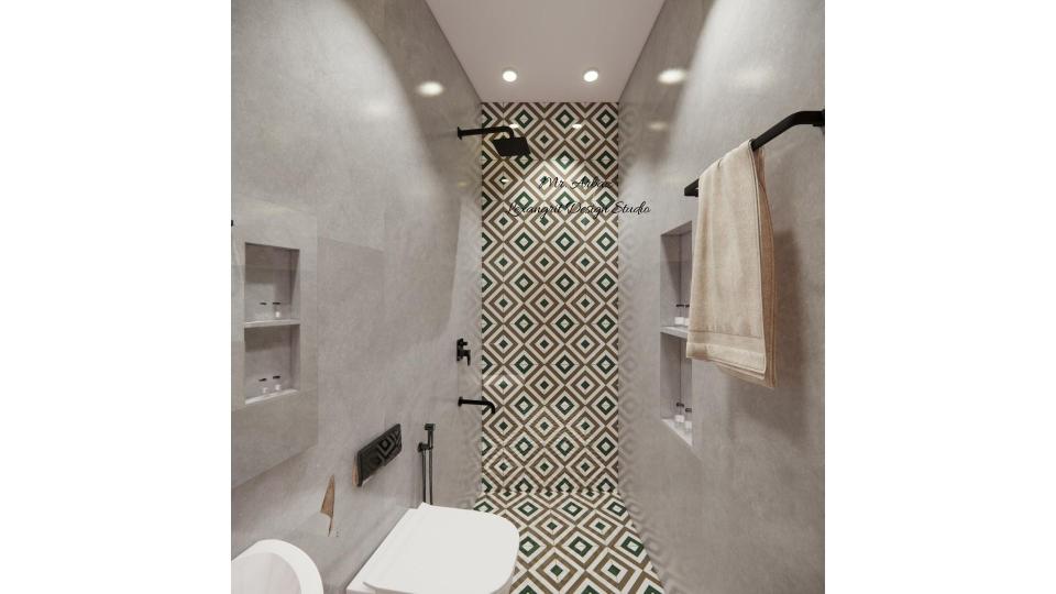 Attached bathroom entrance view