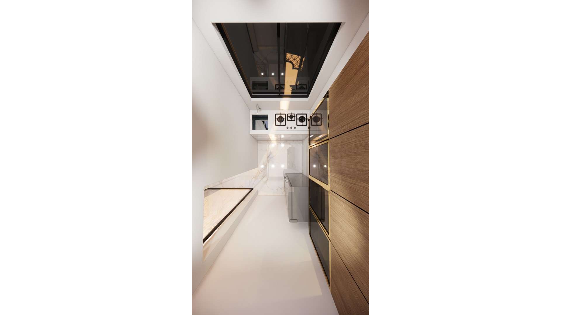 puja room kitchen top view