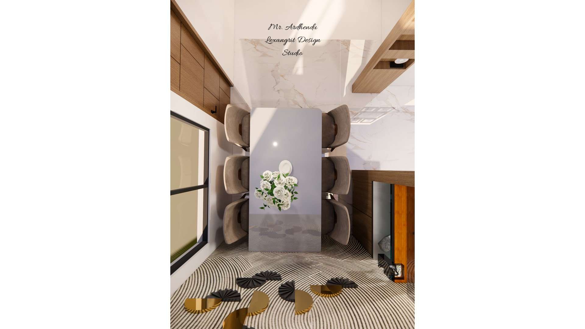 Top view dining room