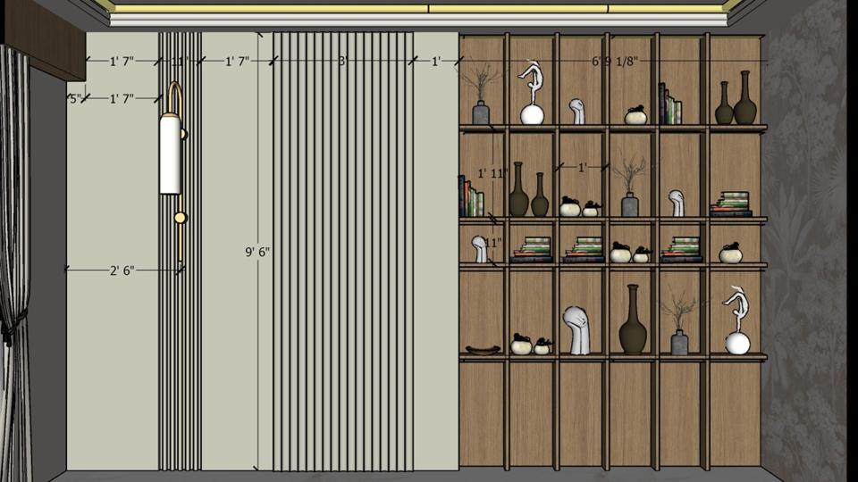 image of the living room showcasing a comfortable seating area with a large sofa, coffee table, and a stylish false ceiling against a neutral-tone wall 2d dimensions