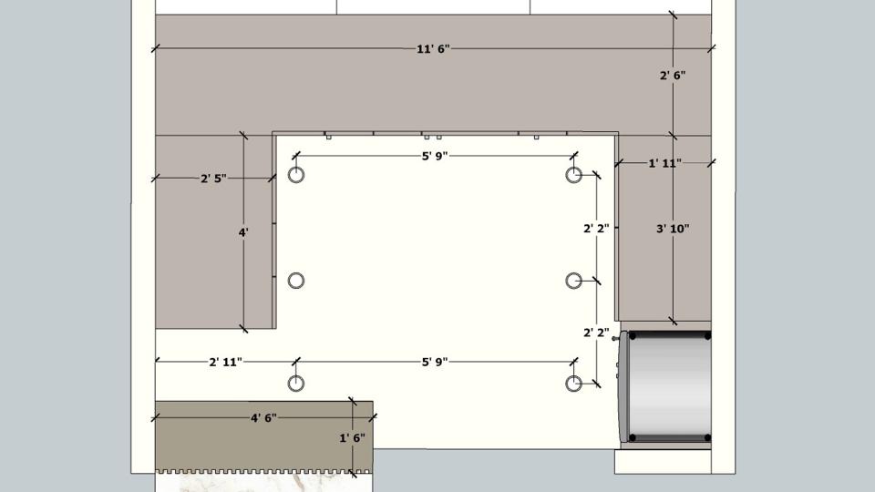 Modular Kitchen false ceiling 2d dimensions