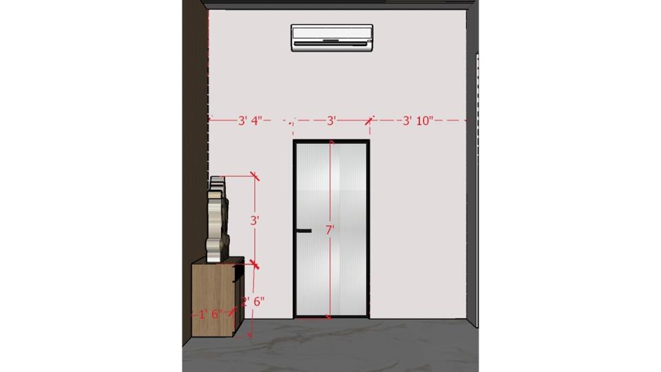 Office entrance area 2d dimensions