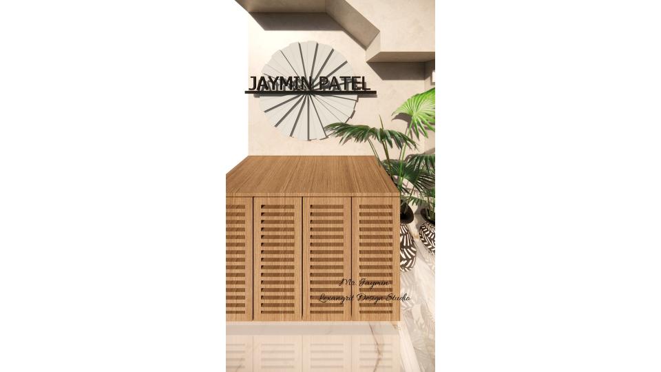 Foyer area decorative shoes unit & name plate