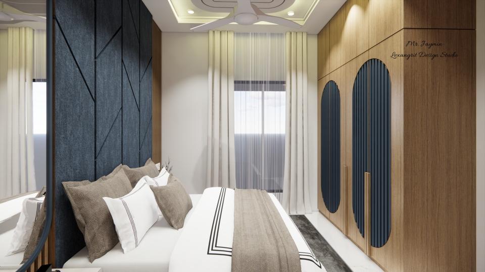 Image of the ground floor bedroom stylish wardrobe & window