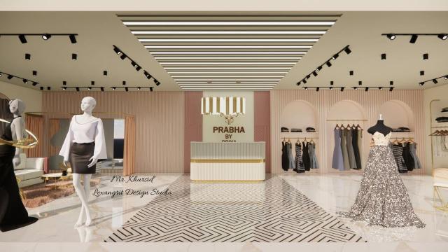 This is boutique show room reception area