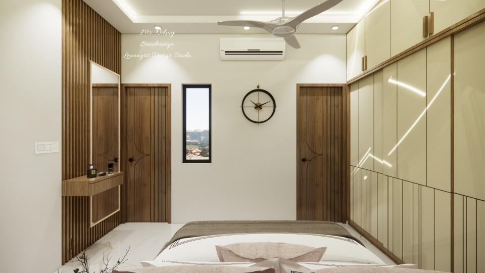 Bedroom 1 displaying dressing unit and sliding wardrobe