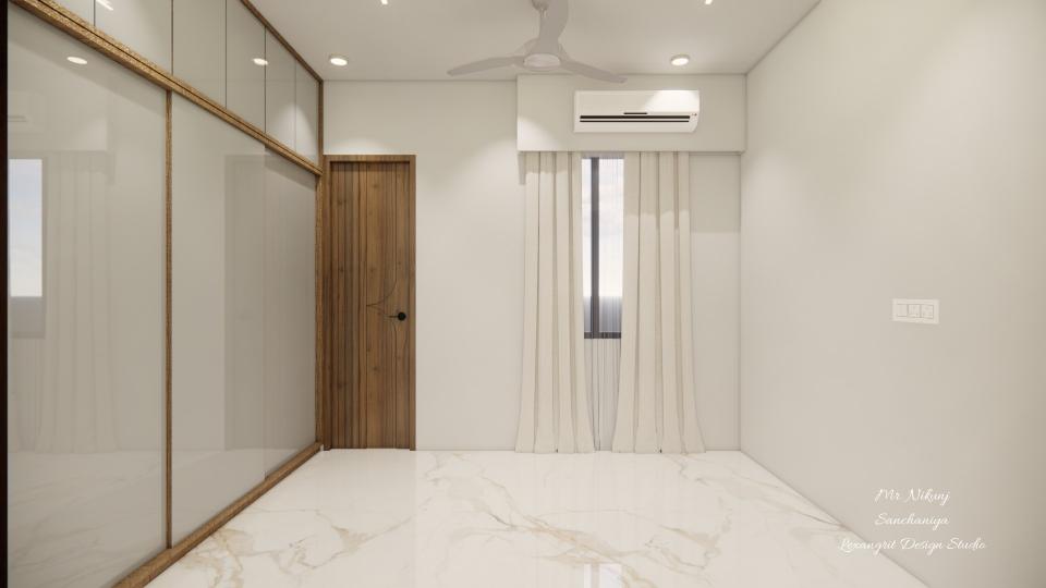 Bedroom 2 sliding wardrobe and window view