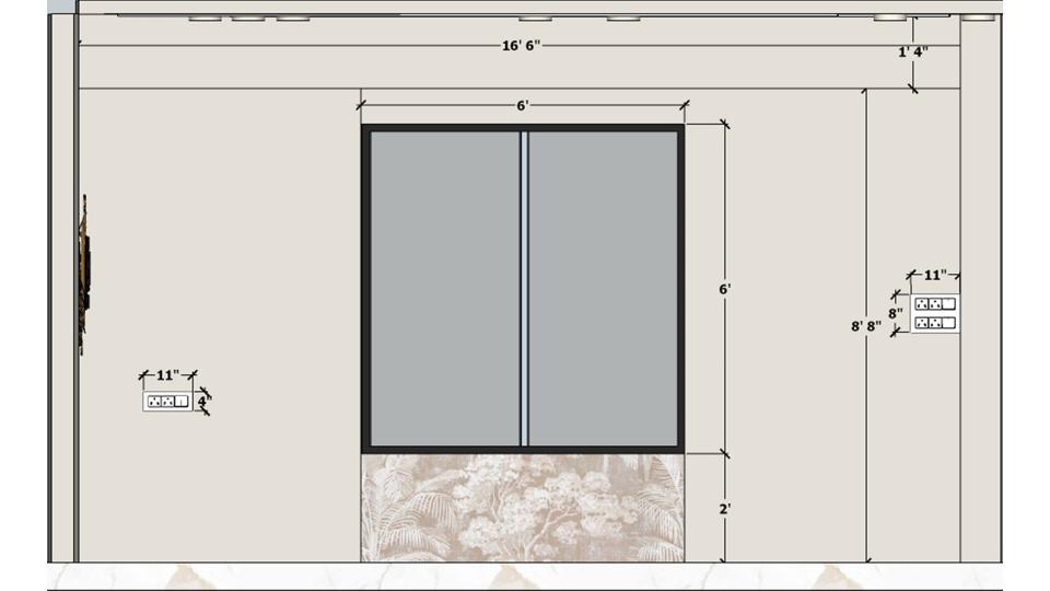 Living room sofa back wall 2d dimensions