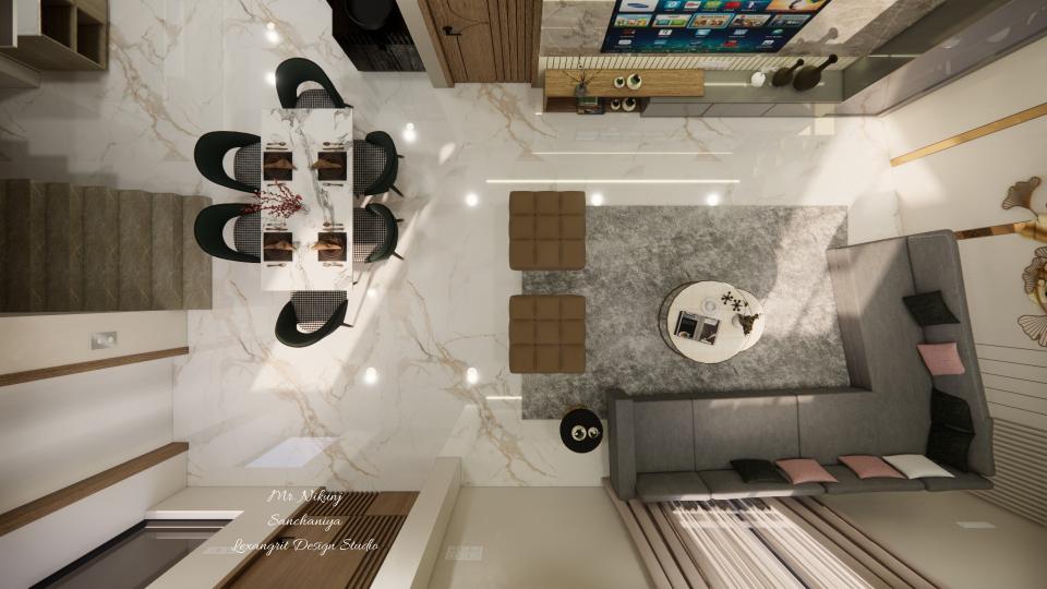 Living room top view