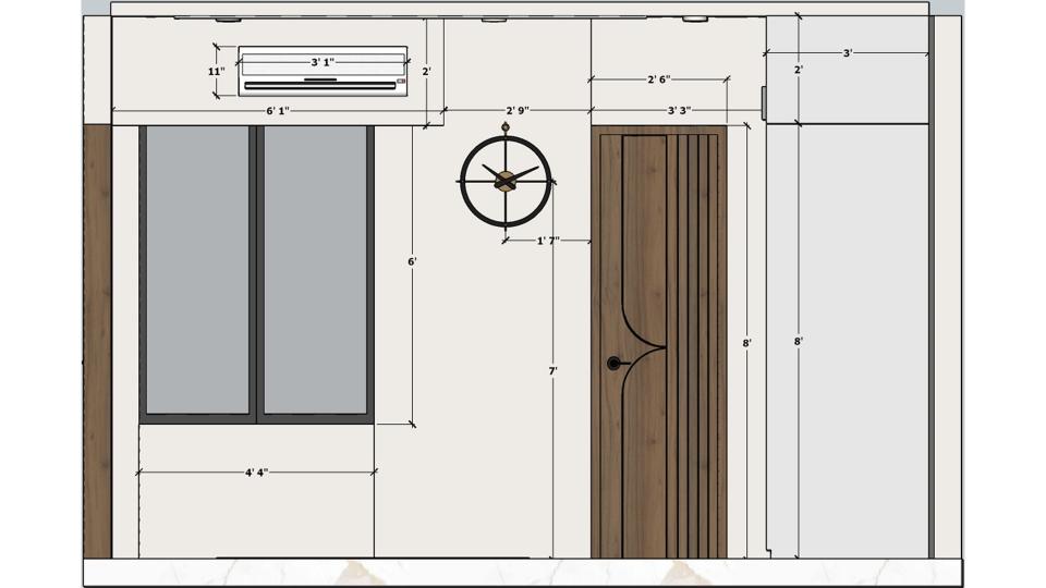 Master Bedroom 2d dimensions