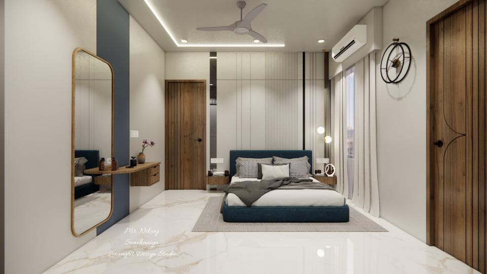 Master Bedroom  showing luxurious bed,side table and dressing unit