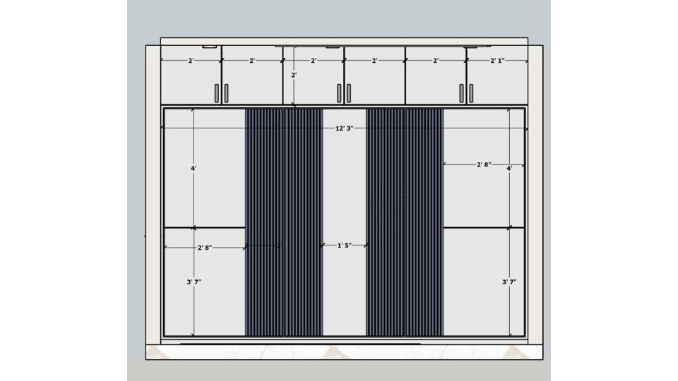 Master Bedroom wardrobe 2d dimensions