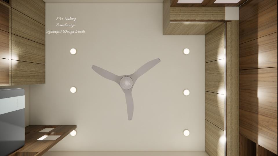 Modular kitchen false ceiling view