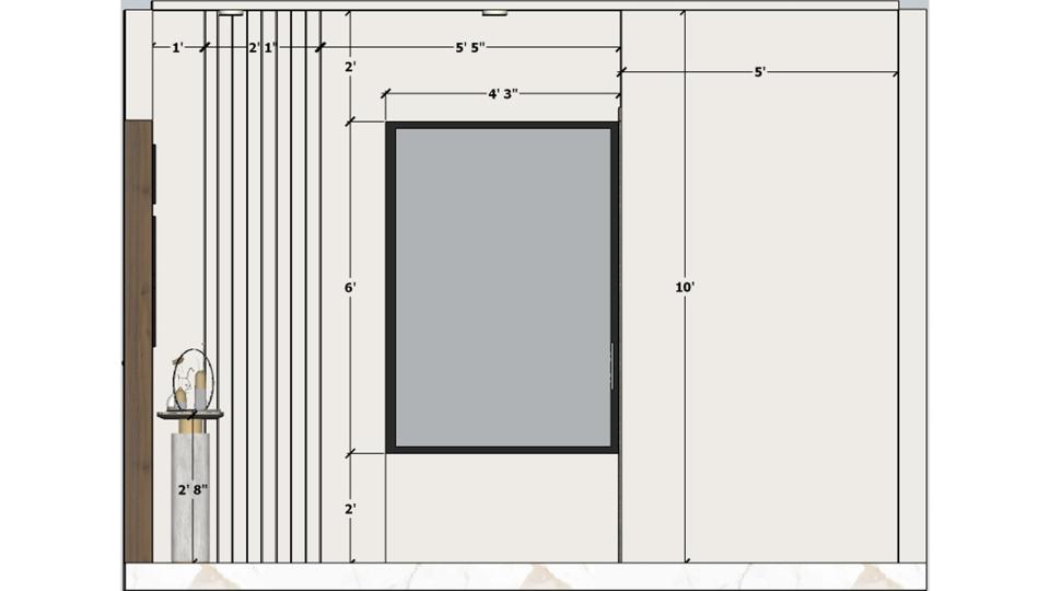 Passage another view and photo frame wall decoration design  2d dimensions