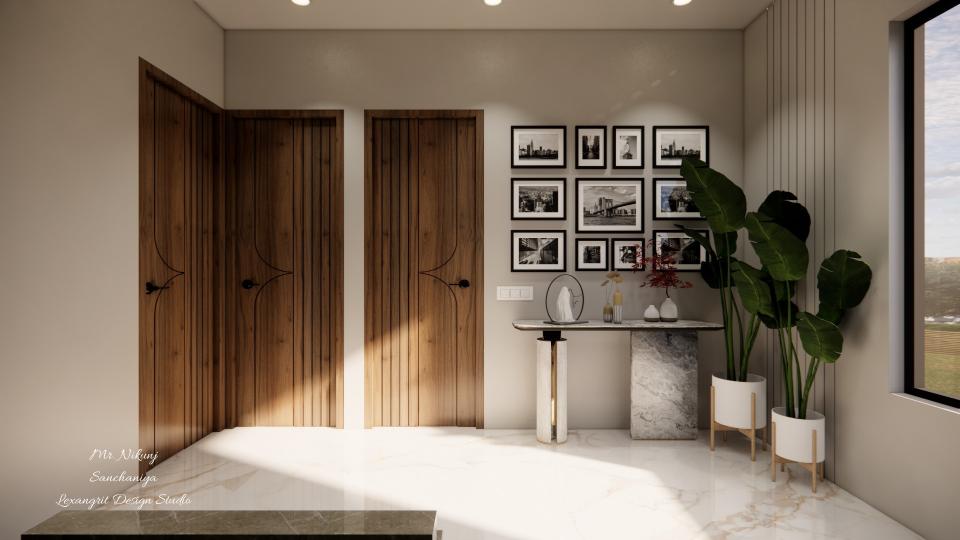 Passage another view and photo frame wall decoration design