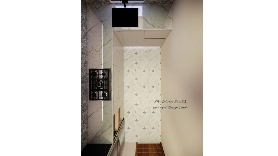 Modular kitchen top view