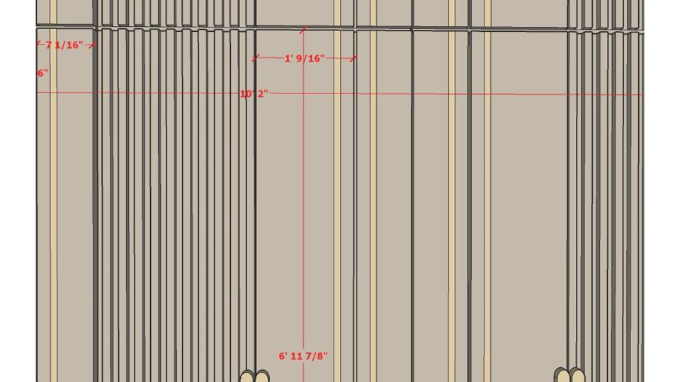 Luxurious master bedroom wardrobe 2d dimensions