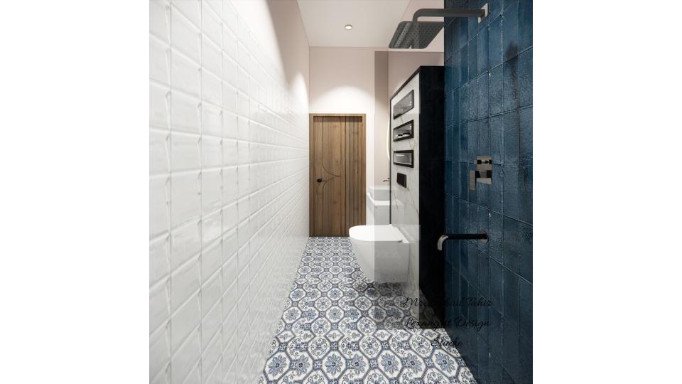 master bed room attached toilet entrance  view