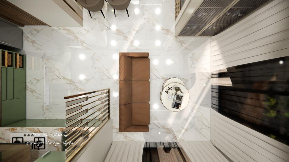 Living room top view