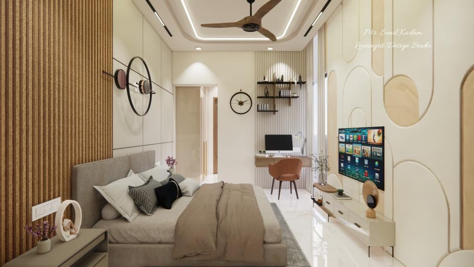 master bed room false ceiling view