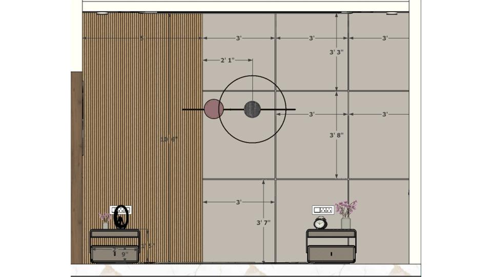 master bed room faslse ceiling view