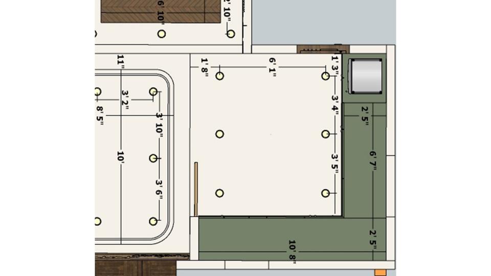 Modular kitchen false ceiling view  2d dimensions