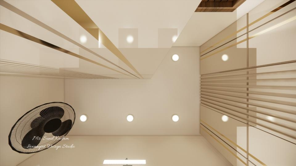 Walk in closets false ceiling view 2d dimensions