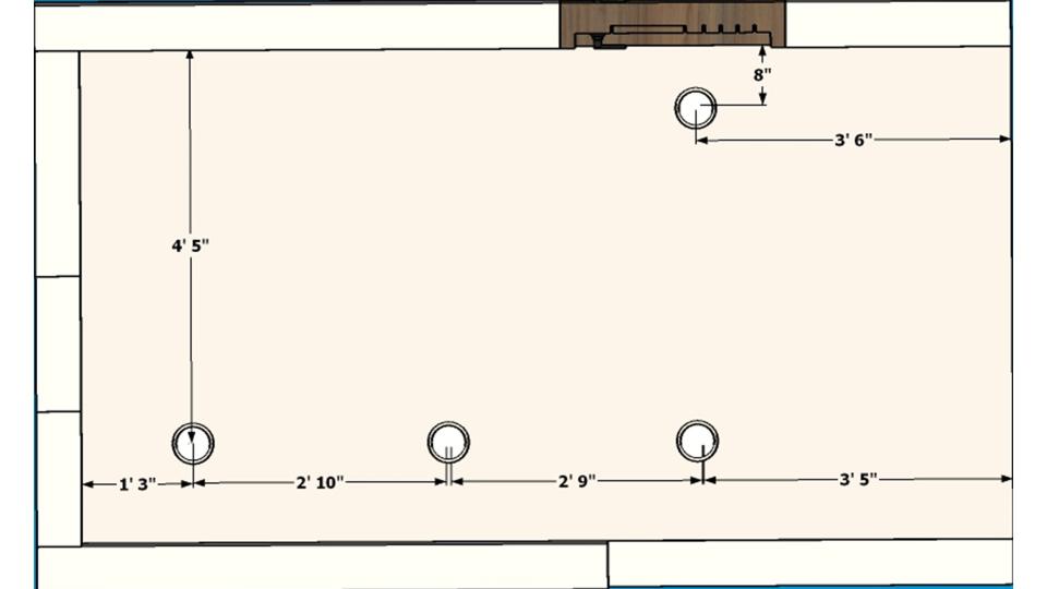 Walk in closets false ceiling view 2d dimensions