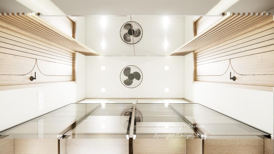 First floor dressing room fasle ceiling view