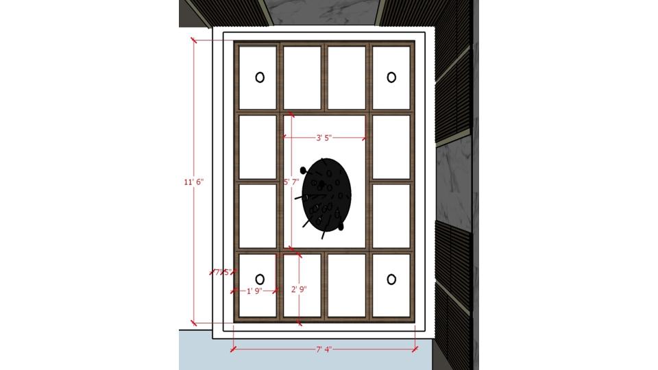 Living & Dining room false ceiling view