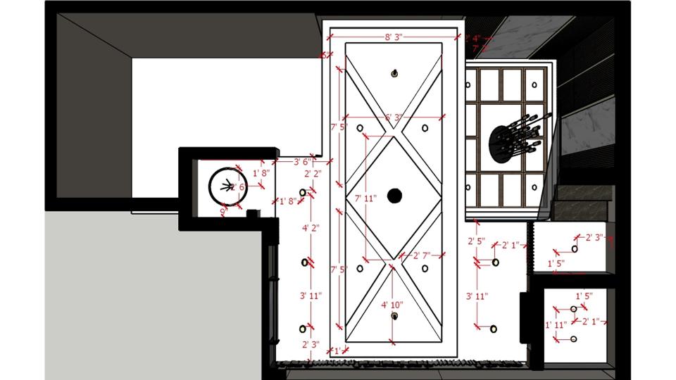 Living & Dining room false ceiling view