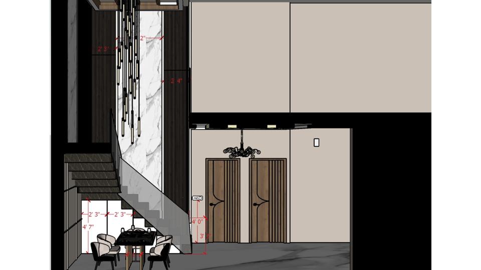 Stair case 2d dimensions