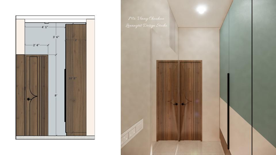 walk'in closet entrance view