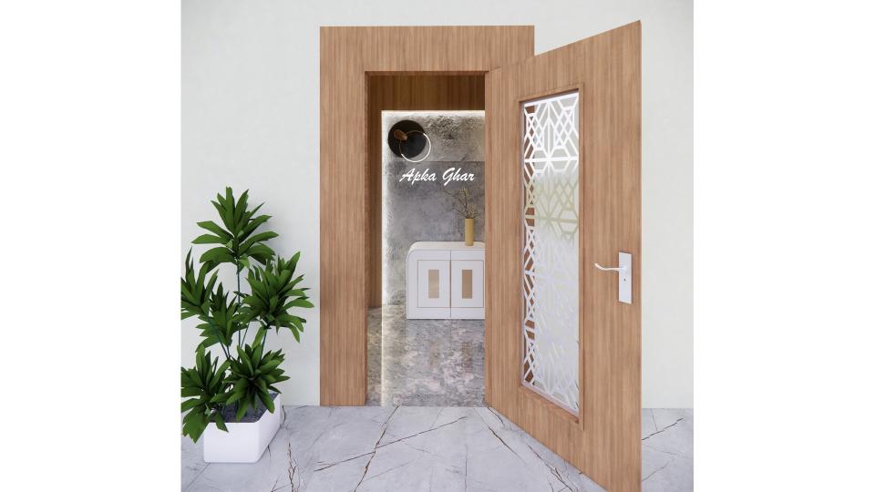 Image of the house main entrance door and foyer area view