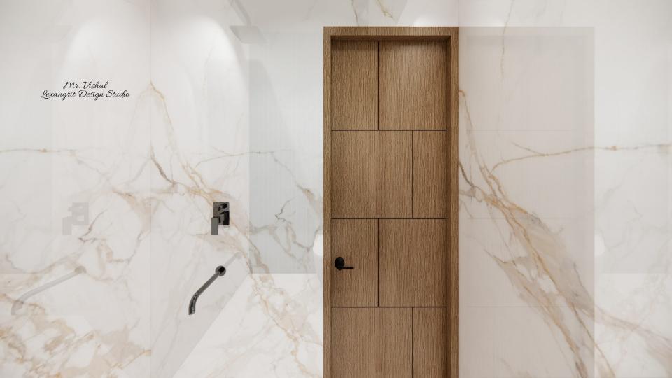 Toilet 1 showing shower area