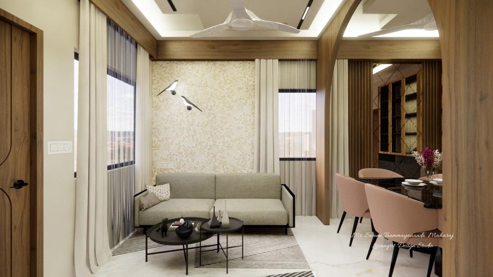 3 seater sofa back wall wallpaper design