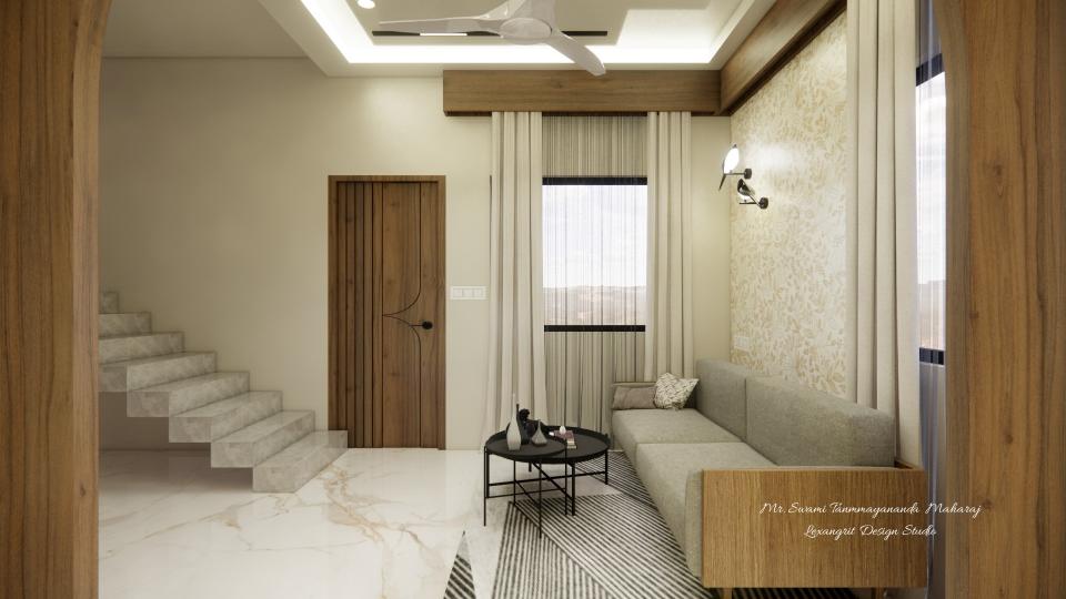 3 seater sofa front of decorative center table