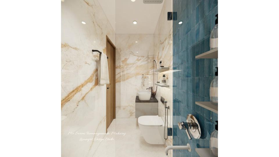 Showing vanity unit and wc area