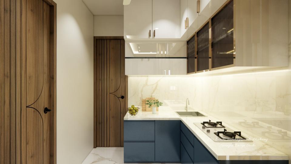 Small kitchen showing cooking area and wash area