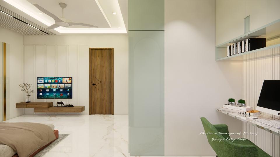 Study area to entrance door view