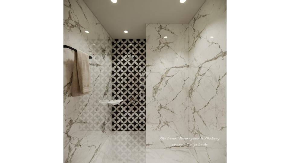 Towel road & basin view