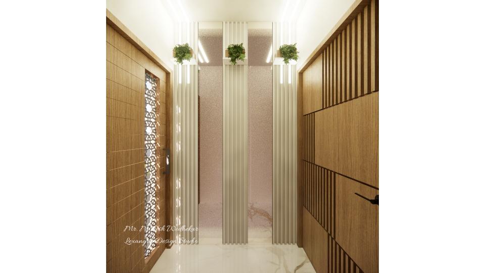 Decorative wall with lowers