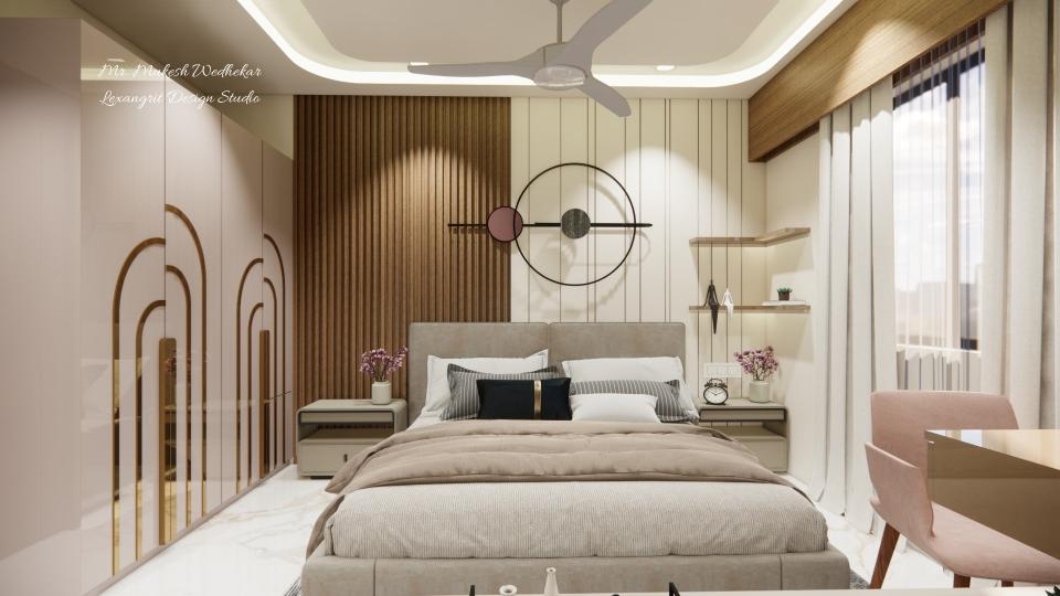 Mast hai bedroom luxurious bed and decorative headboard