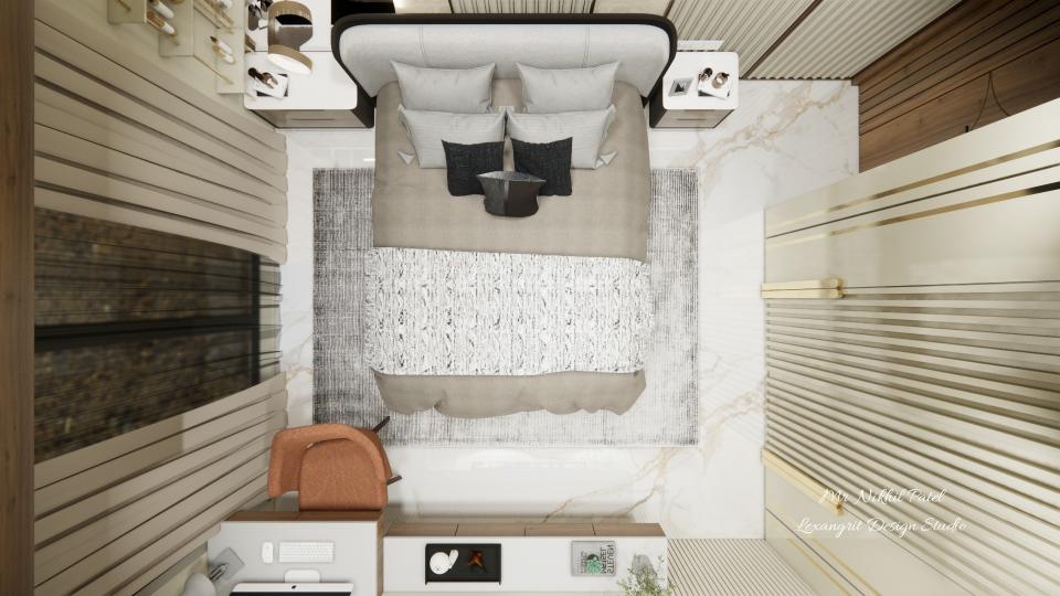 Bedroom design top view