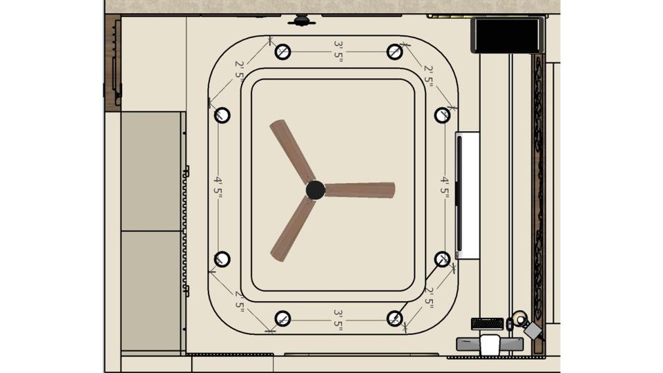Bedroom false ceiling design Working drawing 2D