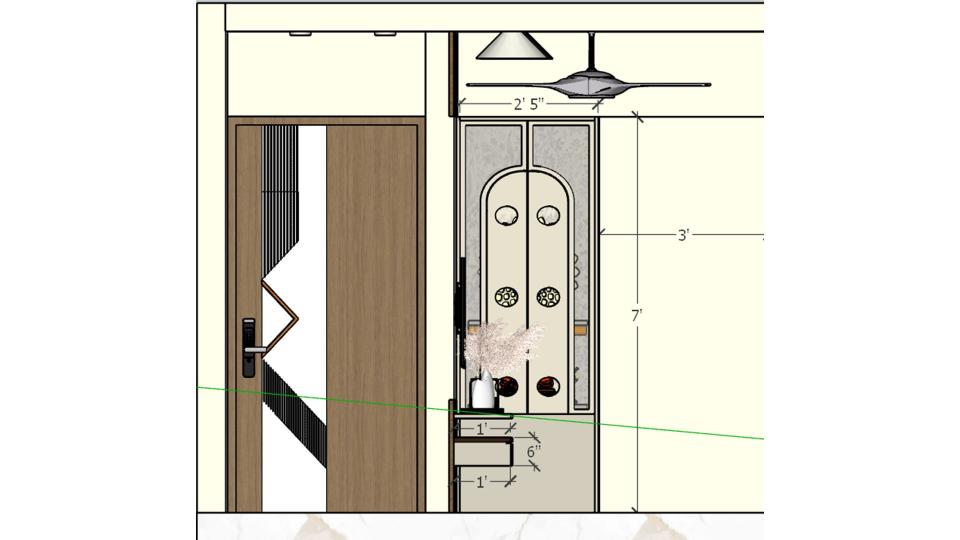 Door design working drawing 2D